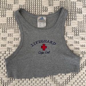 Vintage cropped lifeguard top